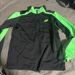 Nike Kids Jacket in Black and Neon Green
